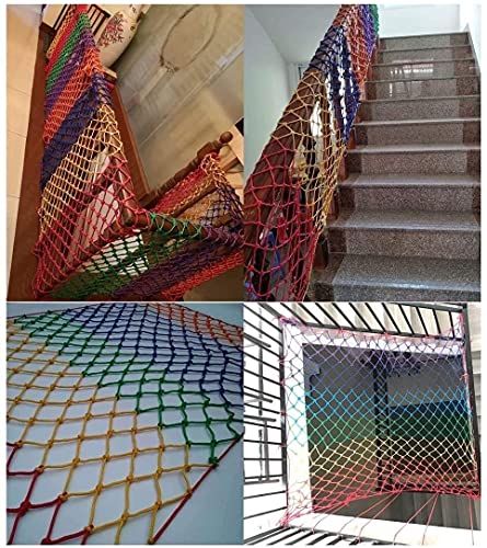 WANXMITE Red Balcon Color Decorativo Malla Escalera Protección Red,Seguridad para niños Escalera Neto Neto Neto,Balcón Prevención de Caída de Alta Altitud Net,Nylon Net Fence Net Pet Pet Trailer Red