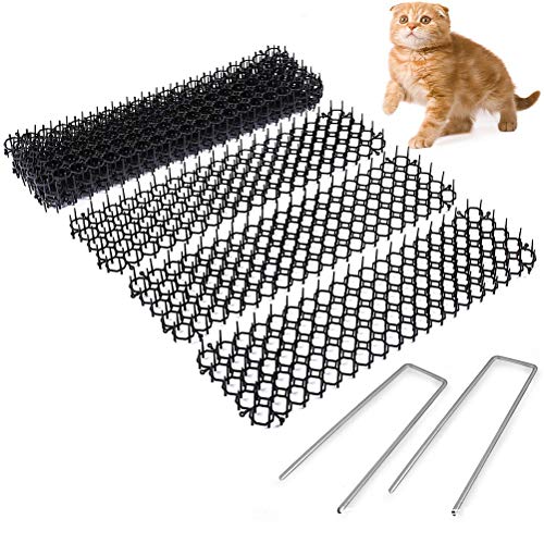 WBTY Alfombrilla de gato con pinchos para gatos y perros, antigatos, red antigatos, red de excavación, red protectora para plantas, red para jardín al aire libre