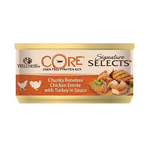 Wellness CORE Signature - Juego de 8 latas de Comida para Gatos mojadas, sin Granos, 79 g