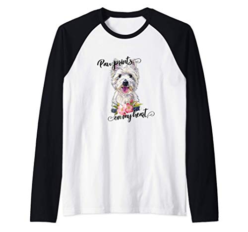 West Highland Terrier Westie Dog Lover Perro Mamá Arte Camiseta Manga Raglan