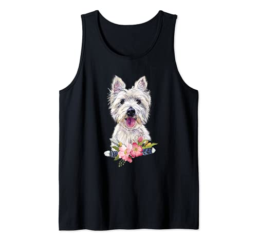 West Highland Terrier Westie Dog Lover Perro Mamá Arte Camiseta sin Mangas