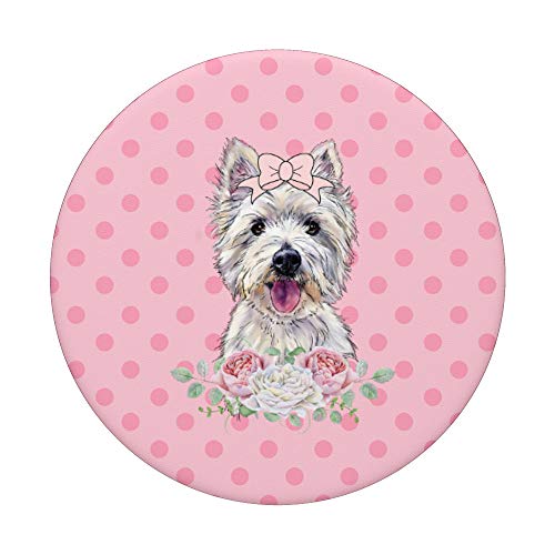 Westie, Perro, I Love My Dog, Westhighland Terrier PopSockets PopGrip: Agarre intercambiable para Teléfonos y Tabletas