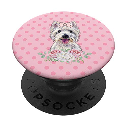 Westie, Perro, I Love My Dog, Westhighland Terrier PopSockets PopGrip: Agarre intercambiable para Teléfonos y Tabletas