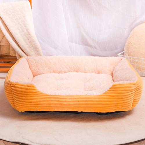 WEWE Cama para Perros Cama para Mascotas Amortiguador del Animal Doméstico,Canasta De Perro Haustierbett Cama Confort Lavable Cama para Perros Y Sofá para Perro Grande Medio-b 90x70x15cm(35x28x6inch)