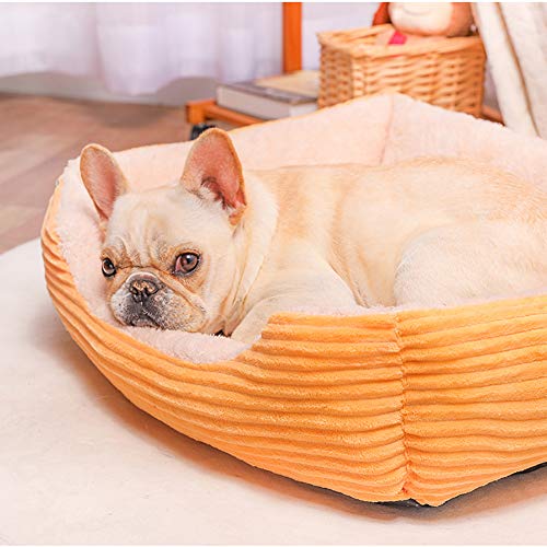 WEWE Cama para Perros Cama para Mascotas Amortiguador del Animal Doméstico,Canasta De Perro Haustierbett Cama Confort Lavable Cama para Perros Y Sofá para Perro Grande Medio-b 90x70x15cm(35x28x6inch)