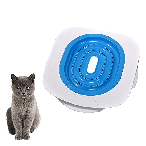 WFSCA 1pc Sistema de Entrenamiento de Inodoro para Gatos Sistema de Entrenamiento de Inodoro para Mascotas Asiento de Orinal para Gatos Entrenador de Inodoro, Azul