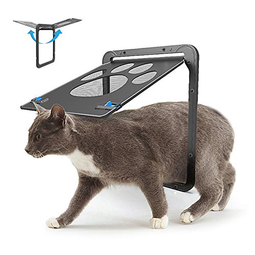 WHCCL Puerta de mosquitera para Mascotas - Puerta de mosquitera para Gatos - Amortiguación silenciosa Anti-mordida y Regreso rápido para Perros y Gatos pequeños