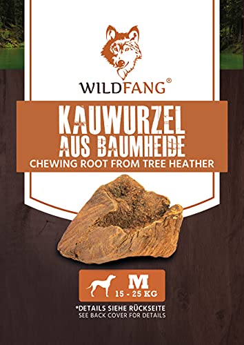 Wildfang® raíz de Brezo para Perros I Juguetes para Perros de Madera - Juguetes para Masticar - Cuidado Dental y Entrenamiento de los músculos masticadores I raíz Duradera y Natural M