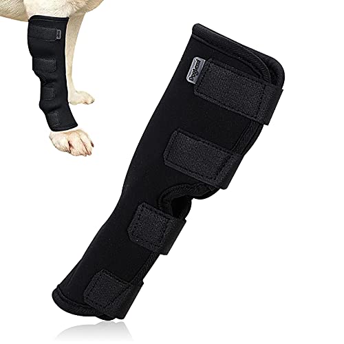 WingFly Vendaje de rodilla vendaje de protección de tobillo para perros, vendaje de apoyo de vendaje de articulación equipo de protección para mascotas rodilleras (L)