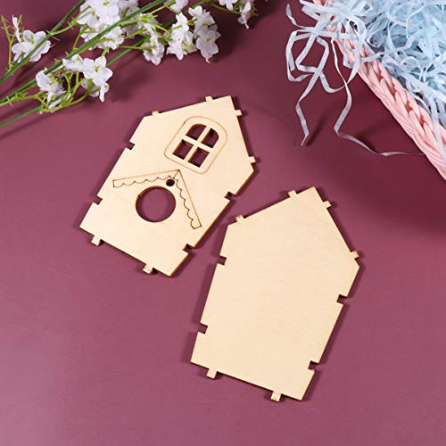 WINOMO 2 Unids DIY Bird House Set Wood Bird House Carteles Inocentry Bird Nest Decorative Bird Hut Outdoor Nest Decors for Garden Outdoor