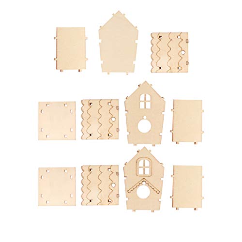 WINOMO 2 Unids DIY Bird House Set Wood Bird House Carteles Inocentry Bird Nest Decorative Bird Hut Outdoor Nest Decors for Garden Outdoor