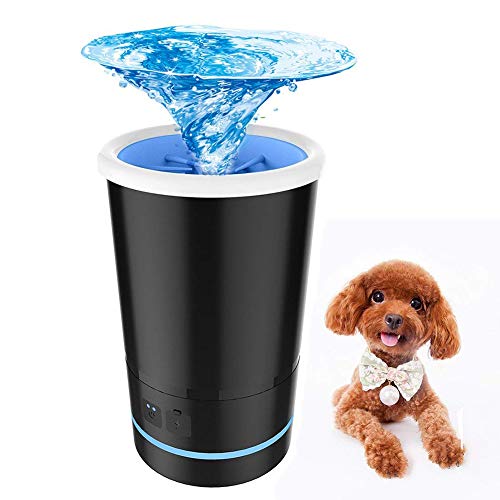 WLDOCA Automática Limpiador Mascotas, Limpiador Portátil De La Pata del Perro .Silicona Taza Limpiador del Pie del Perro Y Gato,Carga USB