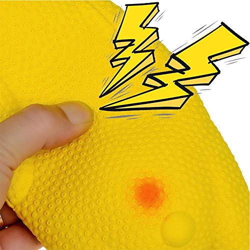 WOOAI Juguetes para Perros Mascotas Juguete de Sonido de Pollo Que grita Squeeze para Perros Súper Duradero Juguete de Goma para Masticar Pollo de Goma Amarilla chirriante, 40 cm, tamaño Libre