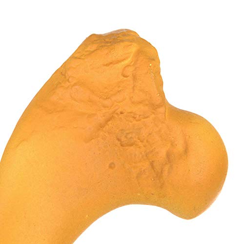 WOOAI Juguetes para Perros Mascotas Juguete de Sonido de Pollo Que grita Squeeze para Perros Súper Duradero Juguete de Goma para Masticar Pollo de Goma Amarilla chirriante, 40 cm, tamaño Libre