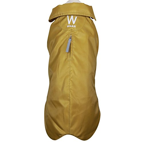 Wouapy - Abrigo Impermeable para Perro, Color Mostaza