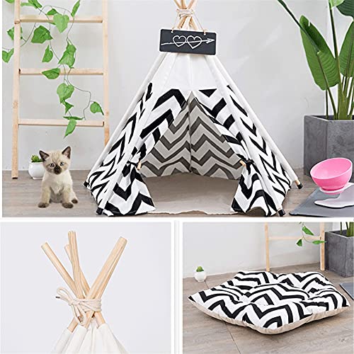 WUHUAROU Hot Dog Bed Cats Cama con cojín Luxery Portátil Tiendas de Perro Postales Casas de Pet Pet Tent Dog House Interior Anterior MACKETS Cama DE DORMENTO (Size : Medium)