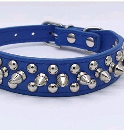 WWWL Collar Perro Collar de Perro pequeño y Grande Puntiagudo para Razas Medianas Grandes Pitbull Mastín Boxer PU Collar de Perro Grande para Perro Grande XS