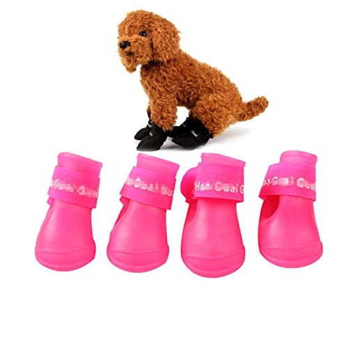 WYYUE Botas De Agua para Perros, Zapatos para Perros Impermeables, Ajustables Botas para Perros, Reducen El Riesgo De Infecciones En Caso De Heridas