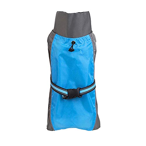 XHAEJ Chaqueta de Mascotas de Gran tamaño Impermeable Reflectante, Impermeable del Invierno, Adecuado para Perros Grandes y medianos, Malla británica, Impermeable, S-9xl-blue_7XL