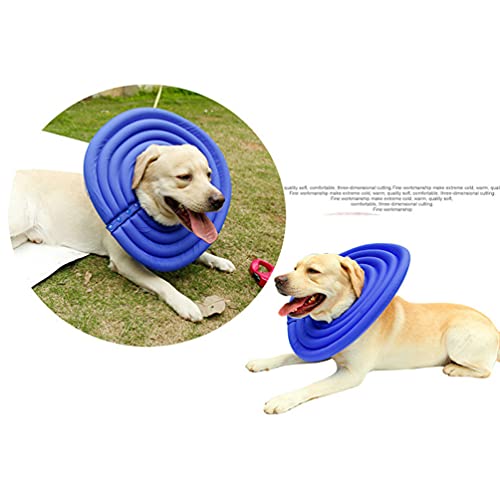 Xinwcang Collares y Conos de Recuperación para Mascotas, Ajustable Collar Isabelinos para Curar Heridas para Perros y Gatos - Azul Marino,S