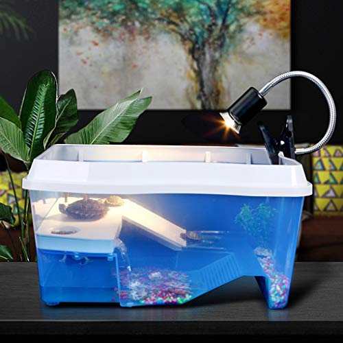 xinxinchaoshi Pecera Familia Grande Plástico Tanque de Peces Tortuga Mascota Caja de cría Tanque de Peces Tortuga Cilindro Azul Acuario Pequeño (Size : XL)