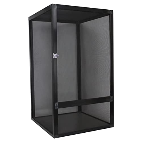 XJDZ Reptile Vivarium Jaula De Aluminio, Camaleón De Lagarto Caja De Alimentación De Acrílico Transparente Terrario De Animales Pequeños, Fácil Montaje (Size : 450x 450 x 800mm)