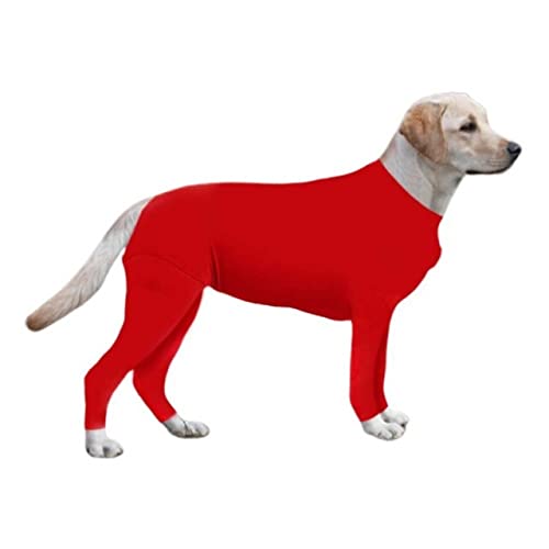 XKUN Abrigo de Perro Invierno Al Aire Libre Cálido Y Suave Cómodo Ropa De Perro Mascota Anti-Pelo Pelo Medias Elásticas-Red,M,China