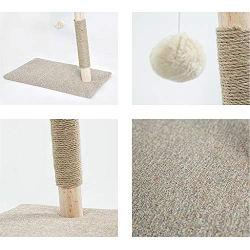 XMCF Árboles de Actividades para Gatos Gato Que rasguña el Poste, rasguño de Gato Post, con Naturales de sisal Cuerda y Liso Suave Felpa, jóvenes y Adultos Gatos Rascador Rascador árbol para Gato