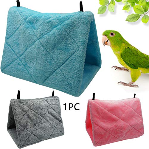 Xpccj Hamaca colgante para pájaros, suave y triangular, para colgar en la tienda de campaña, camas, jaulas, juguete para mascotas, loros, periquitos, pájaros pequeños