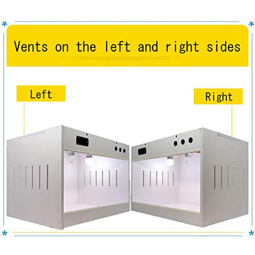 Xu-pet Crianza De Hámster Erizo Lagarto Casa, Temperatura Constante Cuerpo Vivo Ecología Caja De Mascotas Tienda Reloj Control De Temperatura Ventilación Terrario De Seguridad (Size : 60x40x40cm)