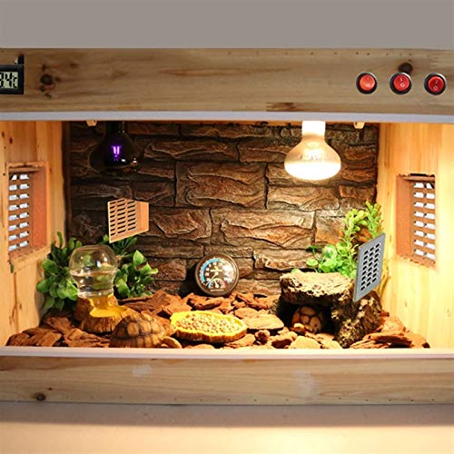 Xu-pet Terrario De Madera for Reptiles, Tortuga Gecko Lagarto Erizo Caja De Aislamiento Ventilación Protección Ambiental Nido De Mascotas Crianza Larva Vivarium (Size : 40 * 30 * 30CM)