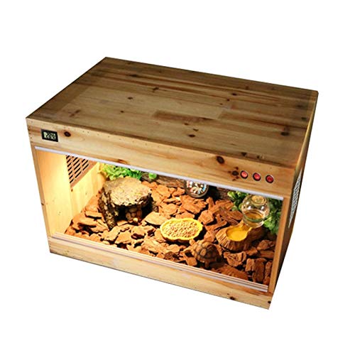 Xu-pet Terrario De Madera for Reptiles, Tortuga Gecko Lagarto Erizo Caja De Aislamiento Ventilación Protección Ambiental Nido De Mascotas Crianza Larva Vivarium (Size : 40 * 30 * 30CM)