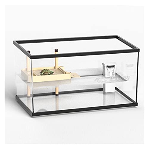 Xu Yuan Jia-Shop Tortuguera Tortuga Tank Ecological Cría Tortuga Cría Tank Tank Fondo Drenaje Peces Tanque Sala Sala Pequeño Tank Tank Tortuguero (Size : 40CM)