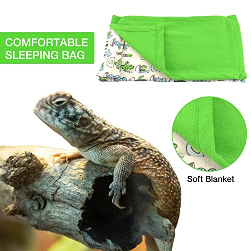 Xuanshengjia Cama De Reptil con Almohada Y Manta, Saco De Dormir De Dragón Barbudo con Almohada, Saco De Dormir para Mascotas para Camaleones, Hámster, Animales Pequeños