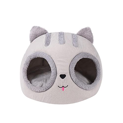 XUEJIAN Semi-Cerrado Invierno Cálido Felpa Mascota Perro Gatos Camas Lavable Gatitos Casa Cueva Cesta Suave Lavable Cómodo Sofá para Perros Tienda Cojín para Cachorros Cama para Dormir