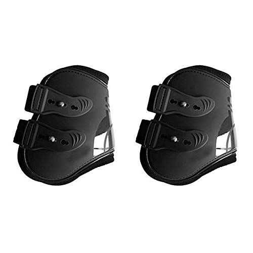 XXDYF Protectores para Caballos Patas, Polainas para Caballos para Saltar, Montar En Bicicleta, Eventosuna Gama Completa De Protección Y Comodidad,Black Back Legs,XL