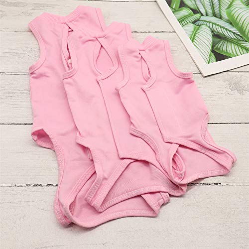 Yagoal Camisetas para Perros Pijamas para Perros Pequeños Traje quirúrgico para Perro después de castrar Perro médico Chaleco Gato recuperación Traje Pink,l