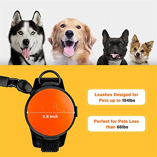 Yagoal Correa Perro Correas para Perros Extensible de Perro Guía de Entrenamiento para Perros Retráctil de Perro Correa para Perros Grandes Orange