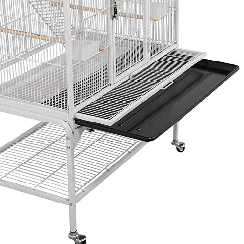 Yaheetech Jaula Grande para Pájaro con Ruedas 77 x 46,5 x 175,5 cm