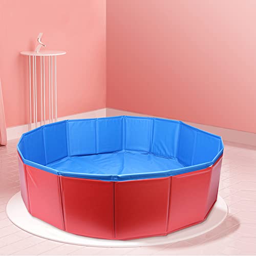 YANANCCE Piscina Portátil para Perros para Niños Y Perros Pequeños Y Grandes Material Antideslizante Piscina para Niños Piscina De Plástico Duro para Mascotas,C-120x30cm