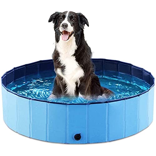 YANANCCE Piscina Portátil para Perros para Niños Y Perros Pequeños Y Grandes Material Antideslizante Piscina para Niños Piscina De Plástico Duro para Mascotas,C-120x30cm