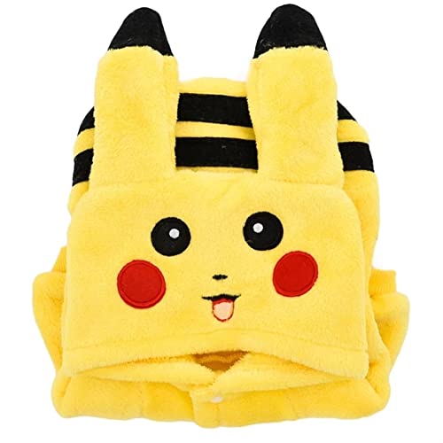 YangH Ropa de Mascotas otoño Invierno Lindo Gato Traje de Dibujos Animados Cosplay Gato Abrigo casero Pijamas Hoodie Gato Equipo Gatito Ropa Encantadora Moda (Color : Pikachu, Size : X-Large)