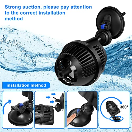 YAOBLUESEA Acuario Wave Maker Bomba Bomba De Circulación 2500 L/h 3W