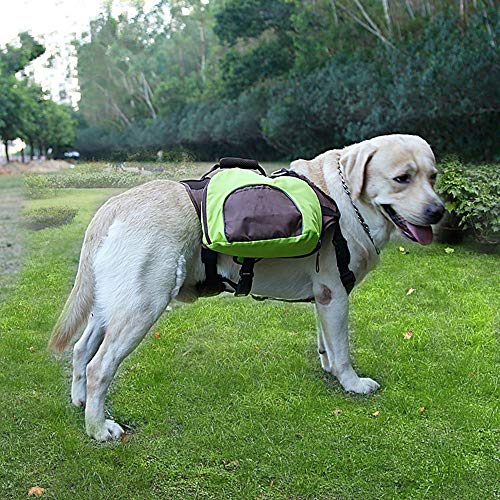 Yaunli Bolsa Impermeable Perro de una Silla Poliéster Senderismo Mochila Paquete for el Perro Perro Perros Bolsa de Viaje for al Aire Libre (Verde, Naranja, Rojo) alforjas Perro