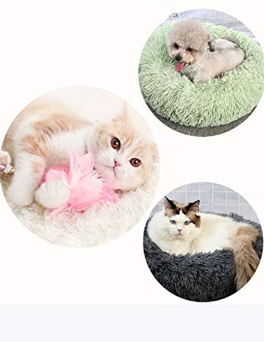 YBBT Cama para Gatos Cama para Perros Redonda Cojín de Felpa mullida Cama para Mascotas Suave y cómoda,cálida,Impermeable,Antideslizante, Lavable Cama Mascota Suave Adecuado para Gatos,Perro