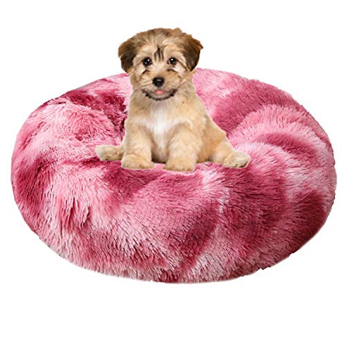 YBBT Cama para Gatos Cama para Perros Redonda Cojín de Felpa mullida Cama para Mascotas Suave y cómoda,cálida,Impermeable,Antideslizante, Lavable Cama Mascota Suave Adecuado para Gatos,Perro