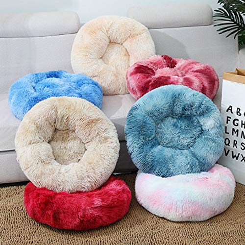 YBBT Cama para Gatos Cama para Perros Redonda Cojín de Felpa mullida Cama para Mascotas Suave y cómoda,cálida,Impermeable,Antideslizante, Lavable Cama Mascota Suave Adecuado para Gatos,Perro