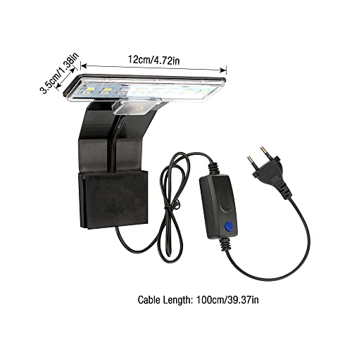 YeenGreen Luz Acuario LED, Lámpara LED para Acuarios, Luces para Acuarios de Peces, Iluminación LED para Acuarios, 220V 6W 600 LM, Atenuación de Tres Etapas, Ultradelgada