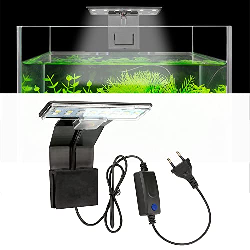 YeenGreen Luz Acuario LED, Lámpara LED para Acuarios, Luces para Acuarios de Peces, Iluminación LED para Acuarios, 220V 6W 600 LM, Atenuación de Tres Etapas, Ultradelgada