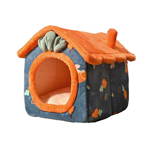 YHWD Gran Espacio Casitas para Perros PequeñOs, Totalmente ExtraíBle Y Lavable Casetas para Perros Interior, Casetas para Perros Exterior,Carrot,S